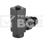 Набор дизайн-вентилей CUBE, угловой черный 1/2