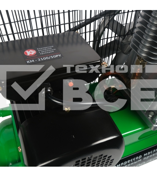 Компрессор ременной КАЛИБР КМ-2100/50РУ поршневой масляный, 2100 Вт, 275л/мин, 10 бар