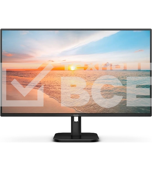 Монитор 27' Philips 27E1N1100D IPS 1920x1080, 100 Гц, 4 мс, 16:9, 250 кд/м², HDMI 1.4, VGA, DVI, 3.5 мм, Adaptive-Sync, черный