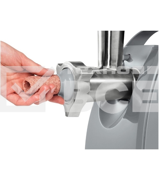 Мясорубка электрическая Bosch MFW 66020 белый/серый, 1800 Вт, 3.0 кг/мин, реверс, защита от перегрузки, насадки - 5