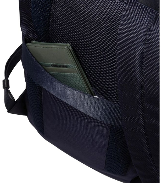 Рюкзак Piquadro Brief2 CA6384BR2/BLU синий нейлон/натур.кожа