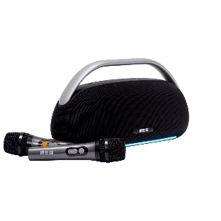 Портативная колонка MEG SSA062BL, 60Вт, Bluetooth 5.3, караоке, сабвуфер, время работы 16ч, черная