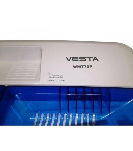 Стиральная машина VESTA WMT 70P синий, загрузка вертикальная 7 кг, 1000 об/мин, класс A+