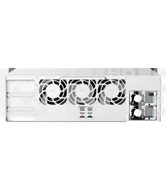 Сетевое хранилище без дисков SMB QNAP TS-1673AU-RP-16G NAS 16 HDD trays, 2x 2.5 GbE, rackmount, 2 PSU. 4-core AMD V1500B 2,2 GHz,RAM 16 GB (1 x 16 GB) up to 32 GB (2 x 16 GB). W/o rail kit RAIL-B02