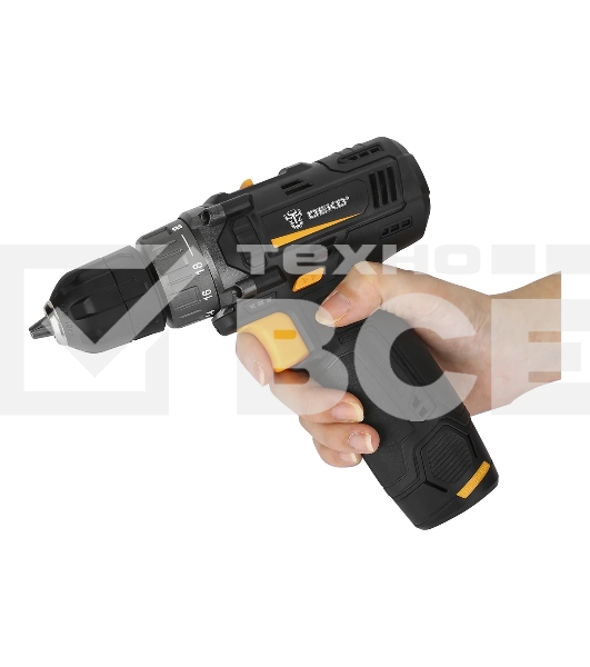 Дрель-шуруповерт Deko GCD12DU3 SET2 FU-Li-Ion 063-4146, Аккумуляторная, 12В, Кейс