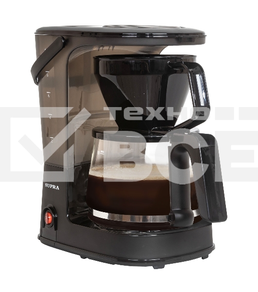 Кофеварка капельная SUPRA CMS-1240 черный, исп. кофе - молотый, 1.25 л, 750 Вт.