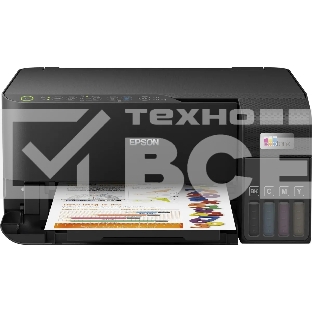 МФУ струйный Epson L3550 (C11CK59405), A4, цветной, печ. до 15 стр/мин. (ч/б) до 8 стр/мин. (цвет), скан. до 11 стр/мин. (ч/б) 28 стр/мин. (цвет), 4800 x 1200 dpi (печать) 1200x2400dpi (скан.), USB, Wi-Fi, Air Print