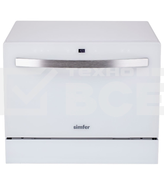 Посудомоечная машина Simfer DCB6501, белый, 55 см, 6 компл., 58 дБ, класс A+