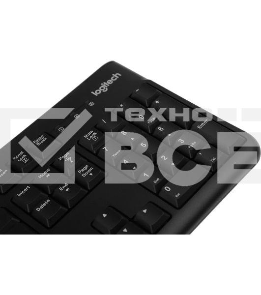 Клавиатура проводная Logitech K120 for business, USB Черный