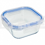 Форма для запекания ЗАБАВА РК-0105/2 квадратная с герм. крышкой из жаропр.. стекла 0,8 л 15,2*15,2*6, фото 1