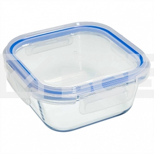 Форма для запекания ЗАБАВА РК-0105/2 квадратная с герм. крышкой из жаропр.. стекла 0,8 л 15,2*15,2*6