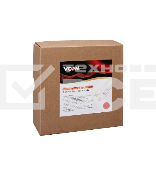 Активный оптический кабель VCOM DP1.2v-->HDMI2.0v 15м <D3752B-15.0>