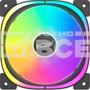Вентилятор для корпуса PCCooler EF120 ARGB черный, 120 мм, 1500 об/мин, 25.7 дБ, 4 pin