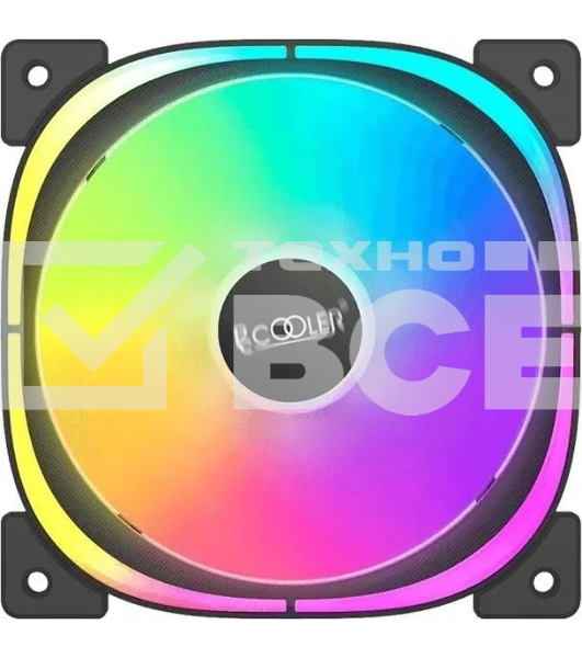 Вентилятор для корпуса PCCooler EF120 ARGB черный, 120 мм, 1500 об/мин, 25.7 дБ, 4 pin