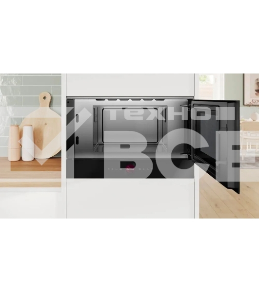 Микроволновая печь встраиваемая Bosch BFR9221B1 чёрный, 21 л, 900 Вт, переключатели - поворотный механизм/сенсор