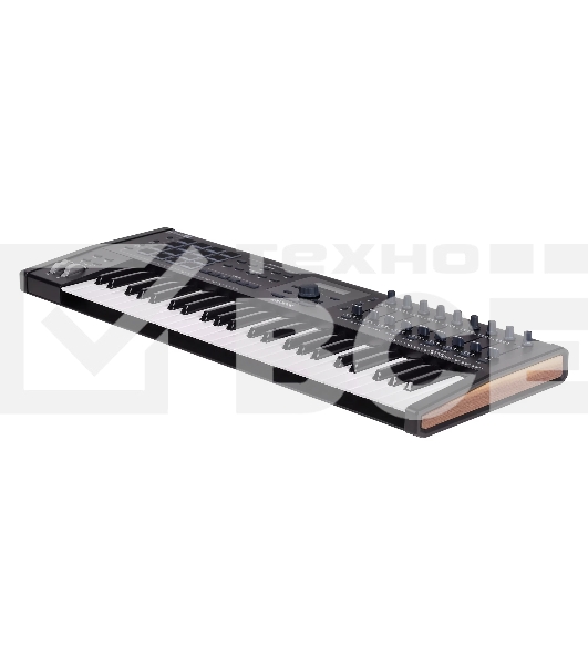Клавиатура MIDI [230621] Arturia [KeyLab mkII 49 Black] 49 клавиш, чувствительных к силе нажатия с послекасанием, 16 пэдов с RGB-подсветкой, 9 фейдеров, 9 поворотных регуляторов, входы для педалей экспрессии и сустейна, 4 выхода CV/Gate, MIDI, USB