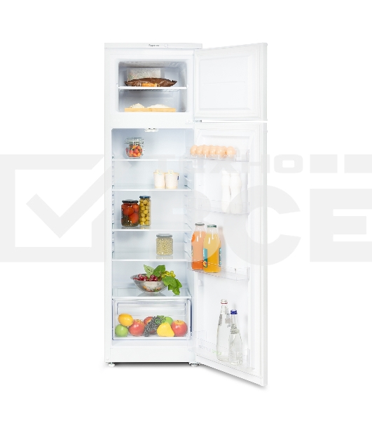 Холодильник Бирюса 424 белый двухкамерный 170/35л морозилка сверху