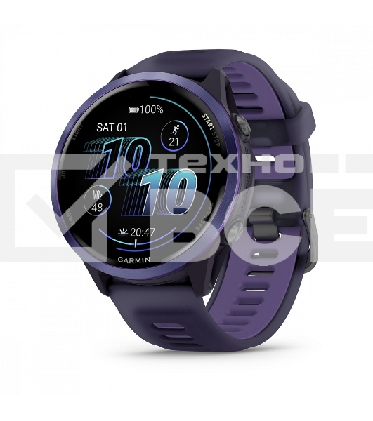 Смарт-часы Garmin Forerunner 570 фиолетовый, фиолетовый безель, фиолетовый ремешок 47мм