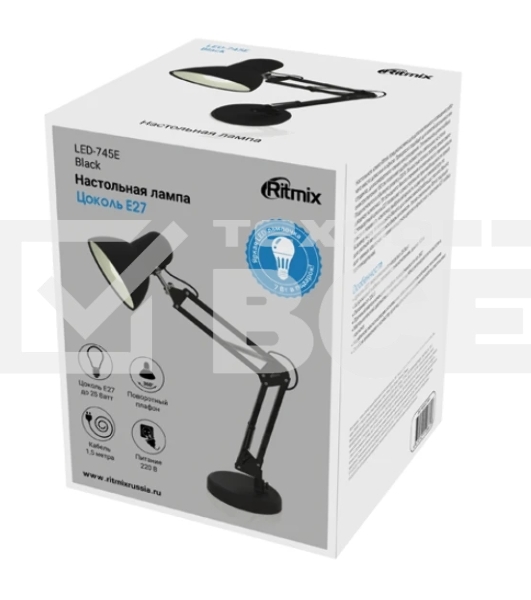 Светильник настольный Ritmix LED-745E черный
