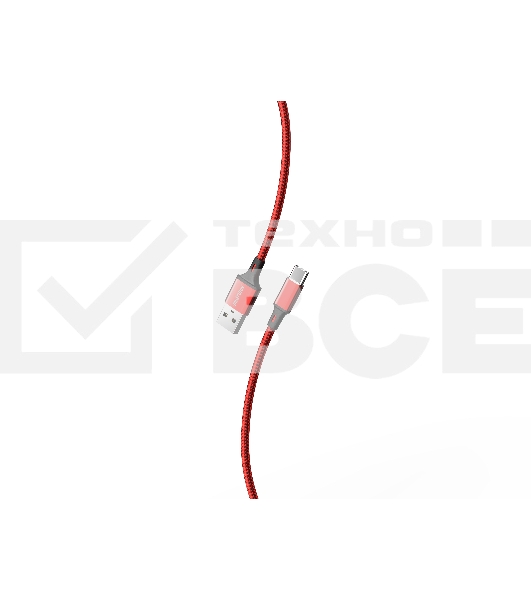 Кабель Smartbuy (iK-3122-S14rb) S14 Type C красный/черный, 3 А, 2 м
