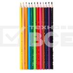 Карандаши цветные Deli EC113-12 Enovation, трехгранный профиль, пластик 12 цветов, коробка с европодвесом (12шт), фото4