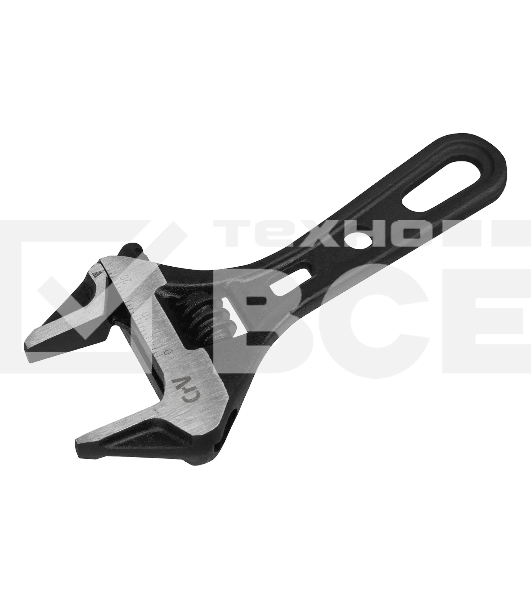 Ключ разводной Denzel 115 мм, CrV, кованый, укороченная рукоятка