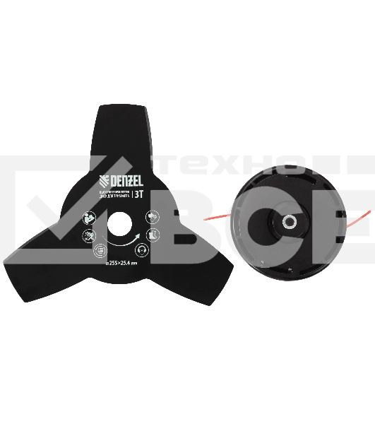 Триммер бензиновый Denzel DR-52S, 52 см3, разъемная штанга, состоит из 2 частей