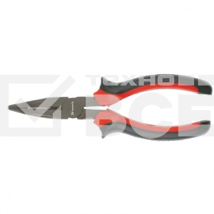 Длинногубцы Matrix black nickel 200 мм, изогнутые, двухкомпонентные рукоятки