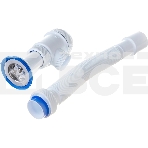 Сифон МИНИ ЭЛИТ для раковин 1'1/2 x 40/50 мм с нержавеющей чашкой 63 мм и с гофротрубой L800 мм, литой выпуск, фото2