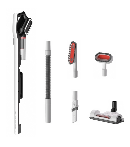 Пылесос вертикальный Deerma Combo DX700 Pro белый, питание от сети, 210 Вт, уборка сухая, пылесборник 0.8 л