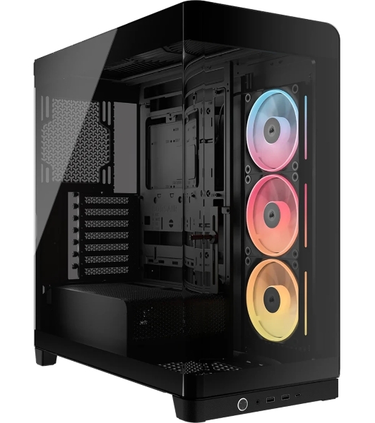 Корпус Corsair iCUE Link 4500X LX-R RGB Black, Midi-Tower, чёрный, 3 x 120 мм