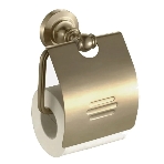 Держатель для туалетной бумаги Potato Bronze с крышкой P2603 антикварная бронза, фото 1