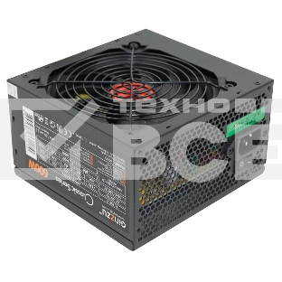 Блок питания Ginzzu CB600 12CM black,24+4p,2 PCI-E(6+2), 4*SATA,3*IDE,оплетка MB, кабель питания