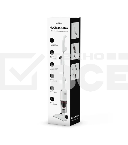 Пылесос вертикальный Rombica NHS20D02 Capacity белый, питание от сети, 600 Вт, уборка сухая, пылесборник 1 л.