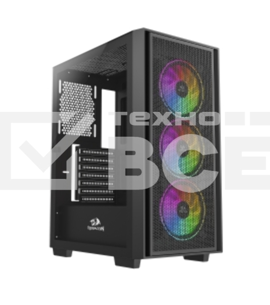 Корпус компьютерный Redragon Paktis3 ITX/Micro-ATX/ATX,3кул12см,черый
