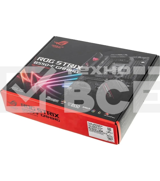 Материнская плата ASUS ROG STRIX B550-F GAMING, AM4, AMD B550, 4xDDR4, 6xSATA, 2xM.2, 1xPCI-E 3.0 x16, 1xPCI-E 4.0 x16, 3xPCI-E x1, 1xDP, 1xHDMI, 1x 2.5Gb LAN, 1xUSB 3.2 Gen 2, 4xUSB 3.2 Gen 1, 2xUSB 2.0, 5x3.5 мм, 7.1, ATX