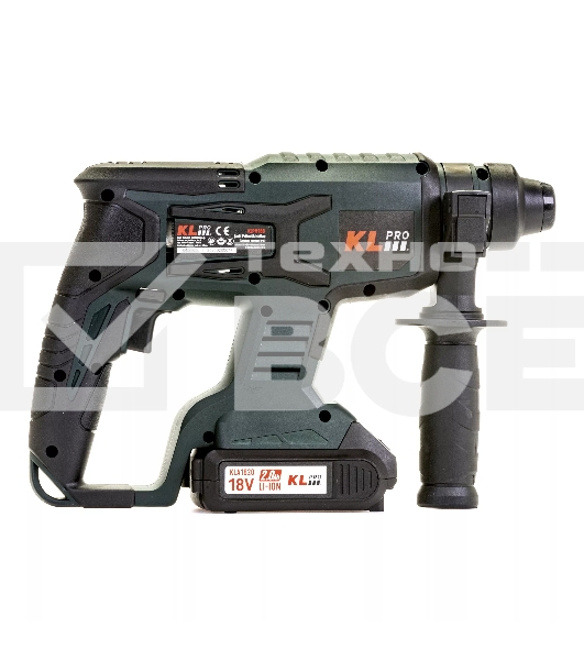 Профессиональный бесщеточный перфоратор аккумуляторный KLPRO KLPM18B-20 (18В, Li-ion-2шт, 2.0А·ч, 1,7Дж, SDS-plus, З/У,сумка)