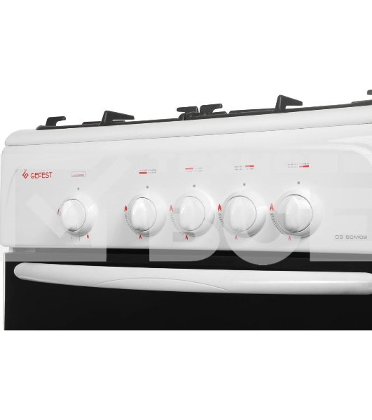 Плита газовая Gefest CG 50М02 К73 белый, конфорок 4 шт, духовка 42 л, 50 см x 85 см x 53 см