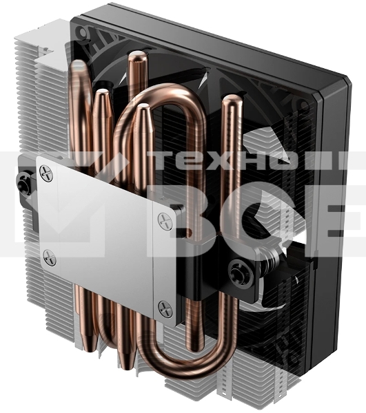 Кулер для процессора ID-COOLING IS-53-XT BLACK LGA1851/1700/1200/115X/AM5/AM4 низкопрофильный высота 53мм (24шт/кор, TDP 120W, PWM, 4 тепл.трубок/медная база, FAN 92мм, черный) BOX