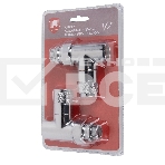 Набор дизайн-вентилей, PIANO, прямой (хром) 1/2