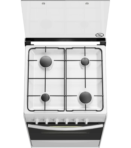 Плита комбинированная Darina 1B KM 441 301 W белый/черный, конфорок 4 шт, духовка 50 л, 50 см x 85 см x 53 см