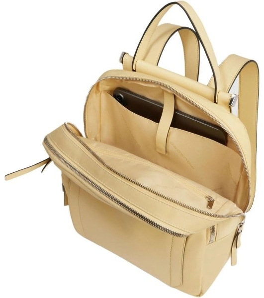 Рюкзак женский Piquadro Lyra CA5566W92T/BE бежевый нейлон/натур.кожа