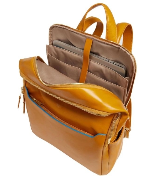 Рюкзак женский Piquadro Blue Square CA6678B2/G горчичный кожа