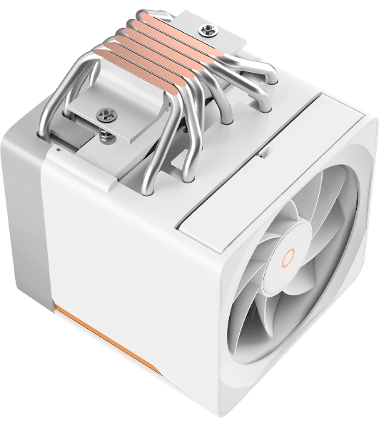 Кулер для процессора CPU Cooler Ocypus Delta A62 EX WH Digital (250W, 4-pin PWM, LED temp., 160mm, Al/Cu, 6x6mm, 2x120mm, 70CFM, 31dBA, 1800RPM, S: 1851/1700/1200/115X, AM5/AM4, white)