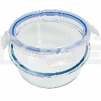 Форма для запекания ЗАБАВА РК-0106/2 круглая с герм.крышкой из жаропр. стекла 1,0 л 17,4*6,7 см, фото2