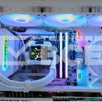 Система водяного охлаждения Thermalright Frozen Warframe 360 ARGB Soc-AM5/AM4/1200/1700/1851 белый 4-pin 29.8dB Al LCD Ret (F-WFRAME-360-WH-ARGB), фото3