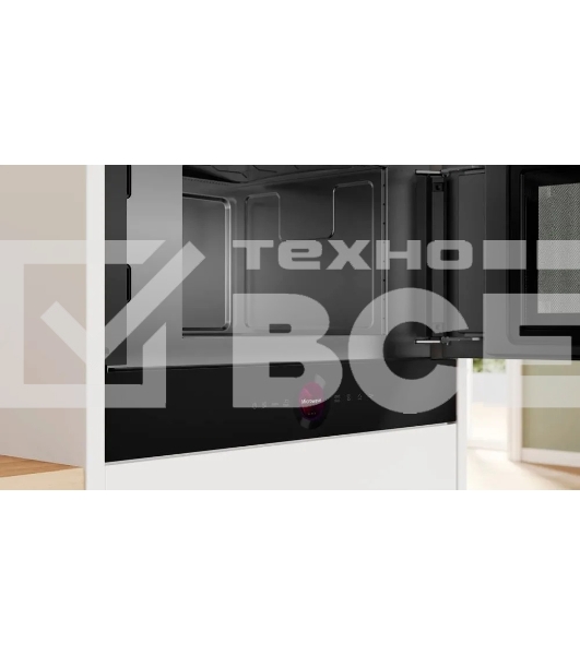 Микроволновая печь встраиваемая Bosch BFR9221B1 чёрный, 21 л, 900 Вт, переключатели - поворотный механизм/сенсор