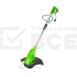 Триммер электрический GREENWORKS GST5033 21217 нижний двигатель 500Вт леска 1.6мм 33см