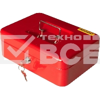 Ящик для денег Silwerhof 90x250x180 красный сталь