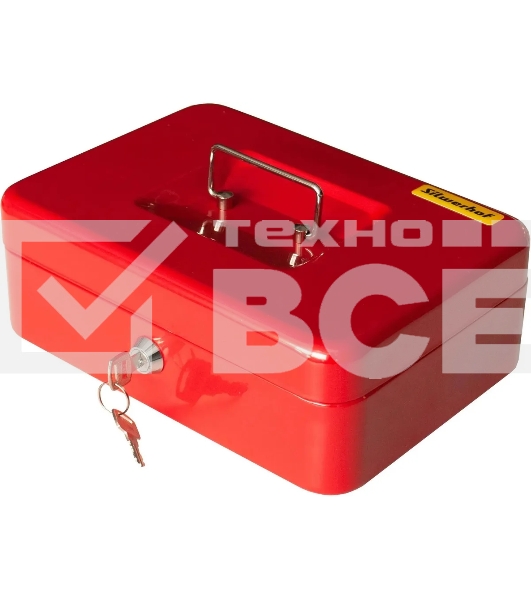 Ящик для денег Silwerhof 90x250x180 красный сталь